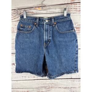 Womens VTG Gap Classic Denim Jean Shorts Medium Wash Mid Rise 5.5" Relaxed Sz 0